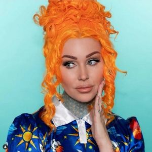 Orange Curly Beauty Lace Front Wig